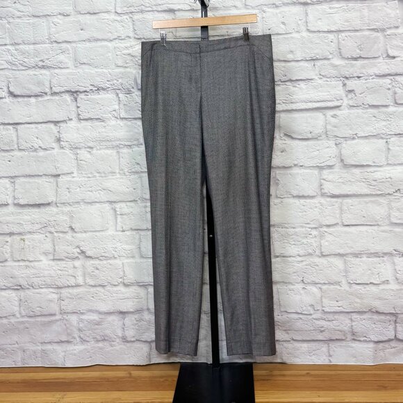 Boss Hugo Boss Temuna Wool Blend Black & White Mini-Check Dress Pants